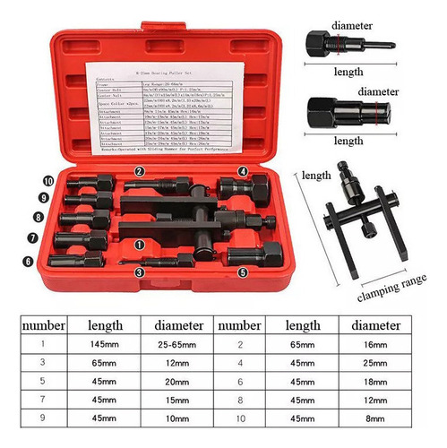 Kit Extractor De Cojinetes Interiores Para Motocicletas Hi