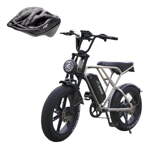 Bicicleta Elétrica V9+ 750w Lítio Freio Hidraulico Capacete 