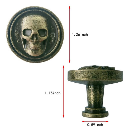 Brandname Wwxuanke 4pcs Perillas De Calavera De Cajas De Caj