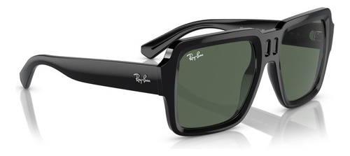 Ray-ban Magellan Para Rostros Grandes Unisex Rb4408 667771 Único Negro Verde Oscuro Negro Negro