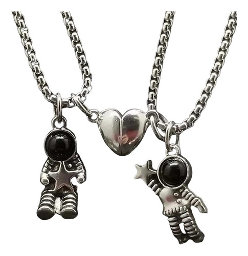 Collares Pareja Imán Magnéticos Astronauta Regalo Pareja