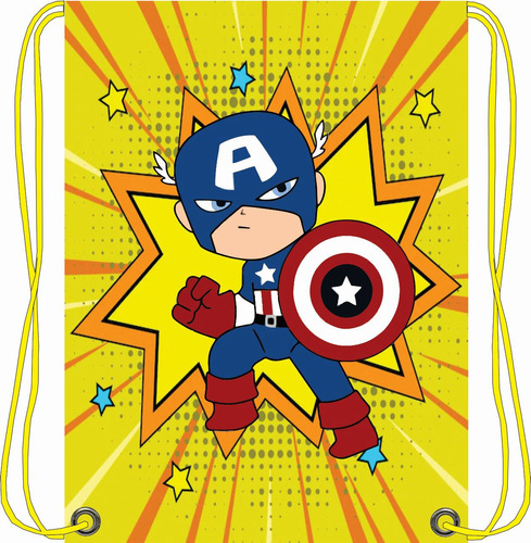 45pz Morralitos Dulceros- Capitan America- Personalizados 