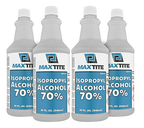 Maxtite Alcohol Isopropílico 70% (1 Galón (32 Oz, Paquete De