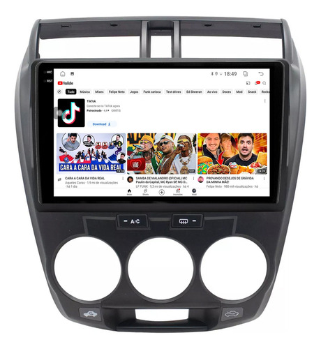 Multimidia City 09/14 9p Android Carplay 4/64gb + Ré