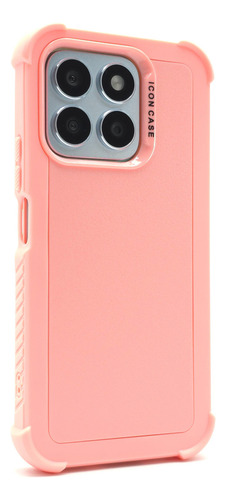 Funda Protector Case 3 En 1 Para Honor X8c Uso Rudo Carcasa Multishield - Rosa Honor X8c