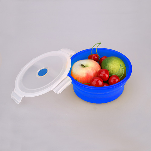 Cuenco Plegable De Silicona Azul De 400 Ml