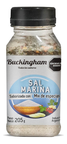 Sal Marina Con Mix De Especias Buckingham Frasco X 205gr