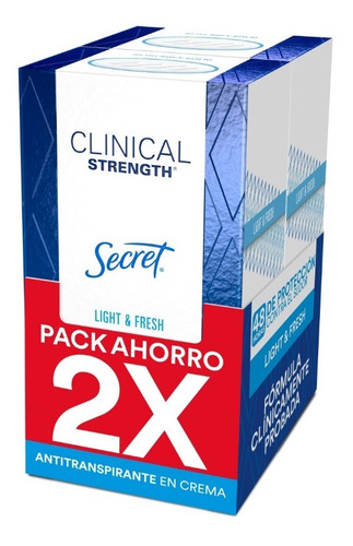 Pack 2 Secret Deo Clinical Smooth Solid Light And Fresh 45g