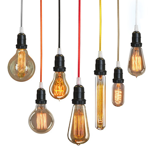 Imagem 6 de 6 de 7x Lâmpada Vintage Retrô Thomas Edison Filamento De Carbono