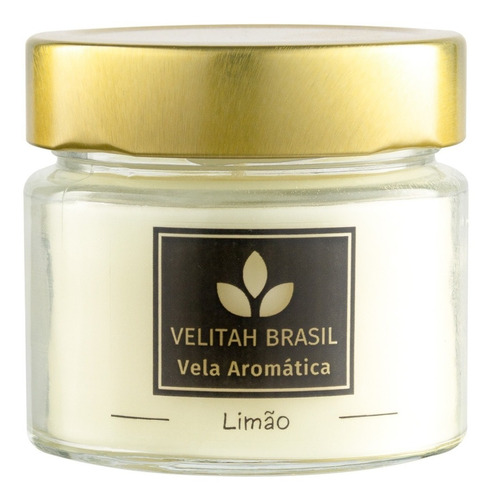Imagem 1 de 4 de Vela Aromática Premium Limão 140g 30h Aromatizada Perfumada