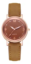 Comprar Reloj De Moda Informal Reloj De Cuarzo Reloj De Ocio Reloj Correa Marrón Bisel Oro Rosa Fondo Marrón