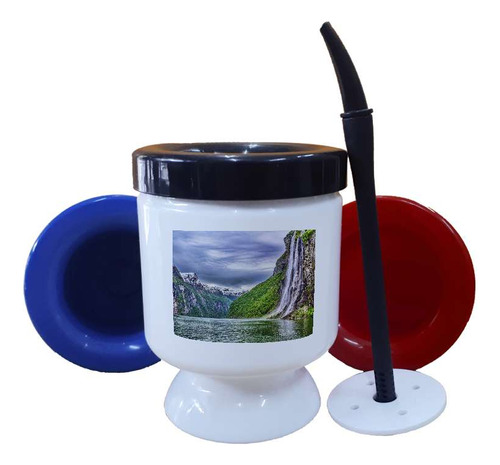 Mate Plastico Noruega Lago Cristalino Montañas M3