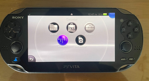 Ps Vita Pch-1101 - Con Pkgj Y Adrenaline - Negro