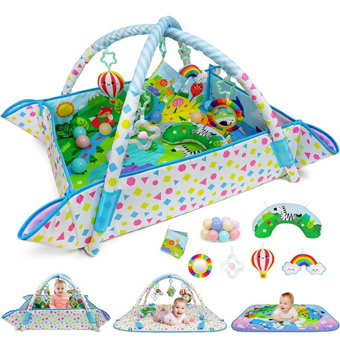  Baby Play Gym Mat Animal Planet Con Ball Pit Activ