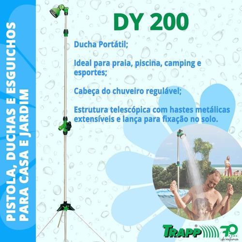 Ducha Portátil Piscina Jardim Camping Trapp Dy 200