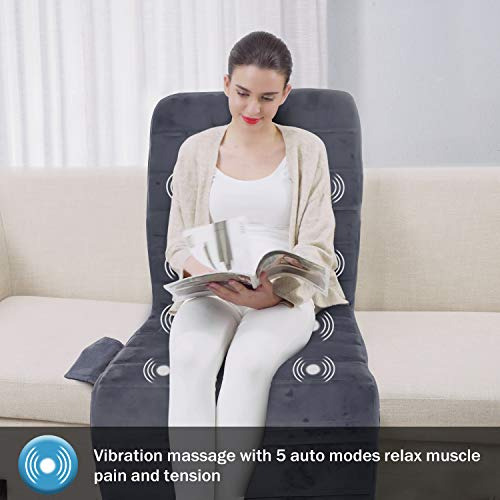 Asiento Masajeador Termico Con Vibracion 3 Niveles Gris