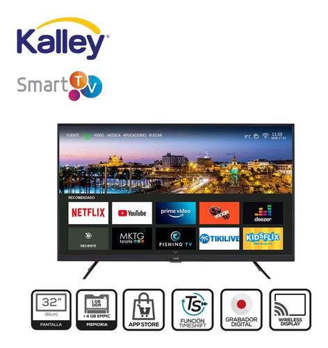 Imagen 5 de 9 de Televisor Kalley K-stv32hdt 32 Pulgadas Smart Bluetooth Hd