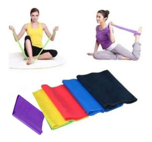 Bandas Ejercicios Fitness Elástica Anchas Set X 5 Unidades