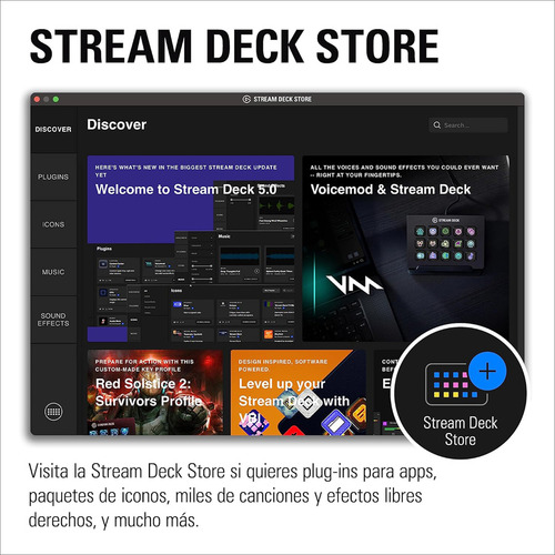Teclado Elgato Stream Deck Mk2 15 Botones Programables White