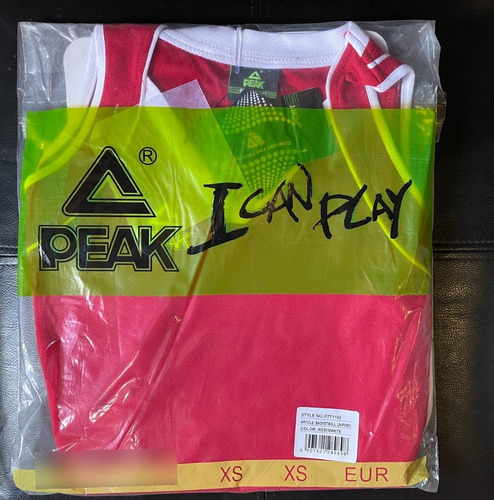 Uniforme Basquetbol Peak Rojo-blanco Talla S