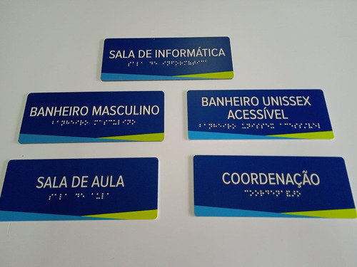 40 Placas Braille Para Polo Educacional Ead 20x8cm