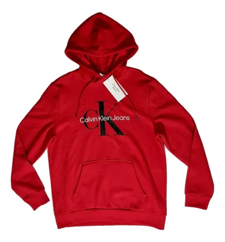 Sudadera Roja Calvin Klein Hombre Con Gorro –