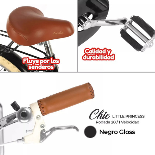 Bicicleta Urbana R20 Freno Contrapedal V-brake 1vel Turbo