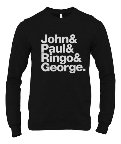 The Beatles John Paul Ringo George Playera Manga Larga