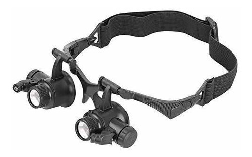 Lupa Joyero Cabeza 10x-25x Con 2 Led Y 8 Lentes