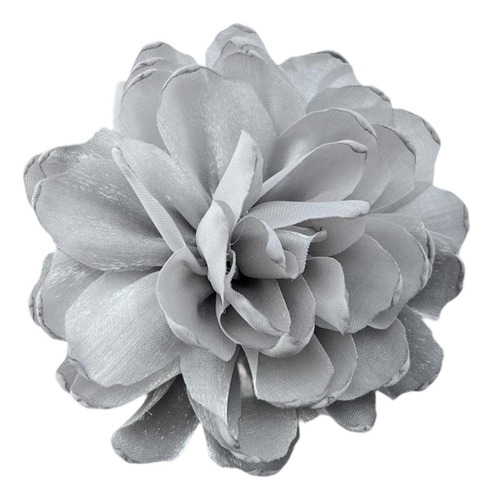 5 Broche De Flores De Satén Con Ramillete De Flores De Gris