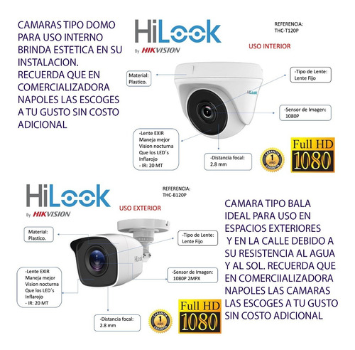 Imagen 4 de 8 de Kit Cctv Hikvision Hilook Dvr 8ch + 6 Cámaras 1080p +d,d 2tb