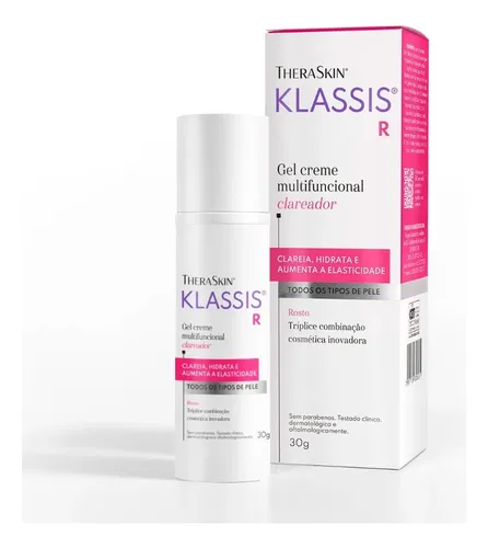 Klassis Gel Creme Multifuncional Clareador Facial 30 G Momento de aplicação Dia/Noite Tipo de pele Todo tipo de pele