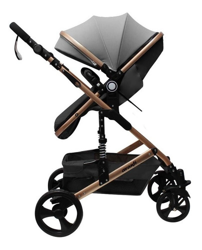 Coche Avanti Bebe Convertible 3-1 Huevito + Moisés Plegable Color Negro Color del chasis Bronce