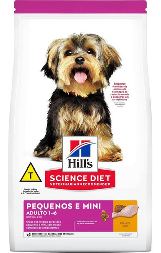 Ração Hills Science Diet Cães Adultos Pequenas Mini 6kg