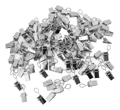 Clips Para Cortinas, 100 Piezas, De Metal De Primera Calidad