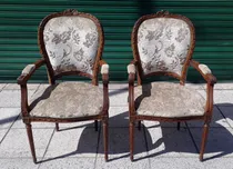 Comprar Par Sillones Estilo Francés Luis Xvi Oval Medallón Cabecera