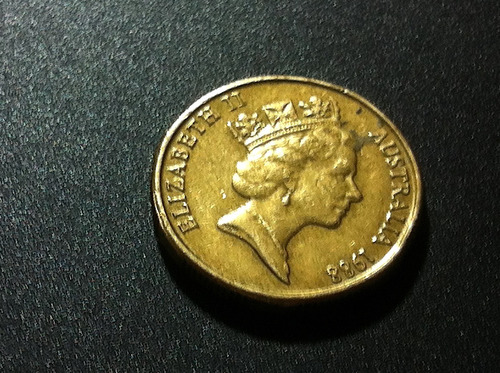 Moneda Gran Bretaña Australia Reina Elizabeth || 1988 Gema 