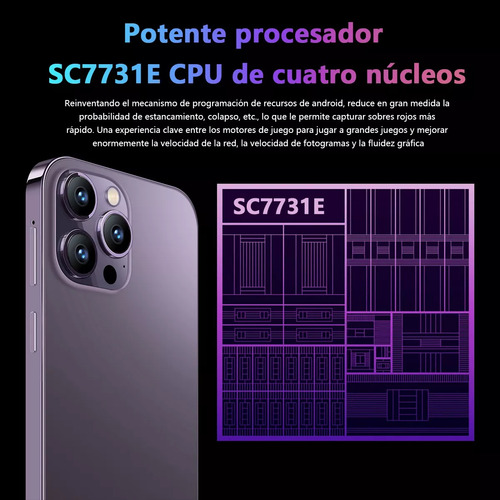 Teléfonos Inteligentes Android Baratos I15 Pro Max 6.53 En Ram2gb Y Rom16gb