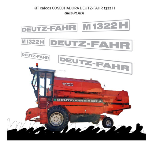 Kit Calcos Deutz - Fahr 1322 H - Gris Plata