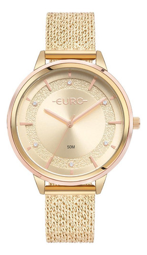 Relógio Euro Feminino Ref: Eu2035yvk/4j Fashion Mesh Dourado