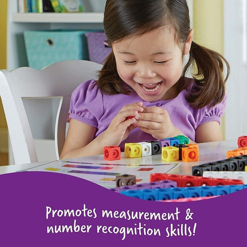 Conjunto de atividades Hand 2mind Number Blocks Cubes M Color, conforme mostrado