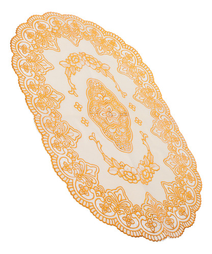 Mantel De Mesa, 2 Unidades, De Pvc, Color Dorado, Posavasos