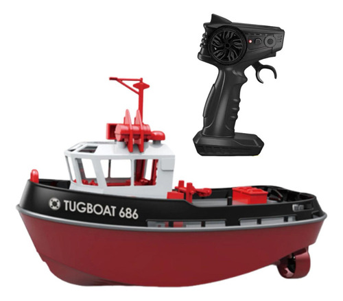 1/72 Rc Tugboat Play Water Toy Control Remote Control Negro