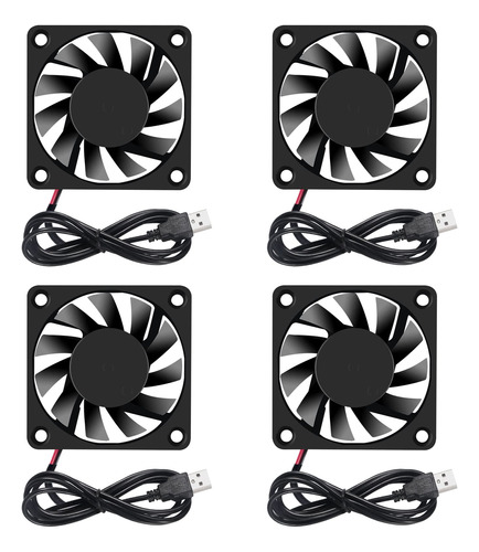 4 Unids 8010 Dc 5v Fan Impresora 3d 3.150x3.150x0.394 In Ven