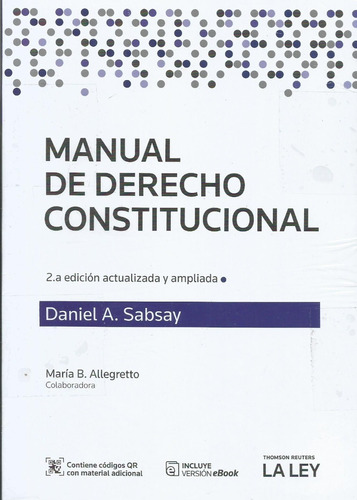 Manual De Derecho Constitucional 2 Ed Sabsay