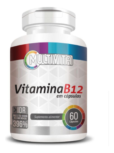 Vitamina B12 396% Idr 60 Cápsulas - Multivita