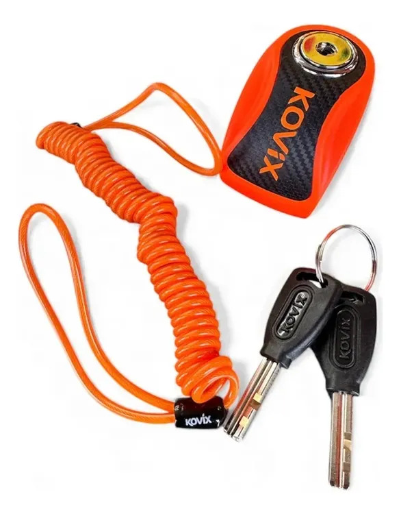 Fechadura de disco de segurança de aço Kovix Knn1 Pin de 6 mm laranja