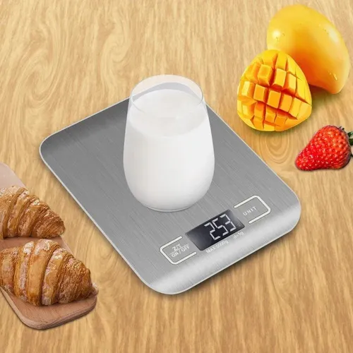 Imagem 5 de 8 de Balança Cozinha Digital Em Aço Inox 5kg Capacidade Lavável