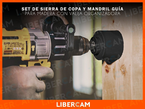 Imagen 9 de 10 de Mechas Sierra Copa Juego 16 Piezas Para Madera Acero Carbon