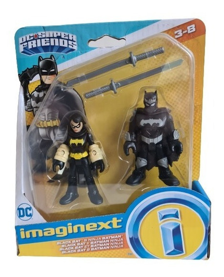 Imaginext Black Bat & Batman Ninja Dc Super Friends | Frete grátis